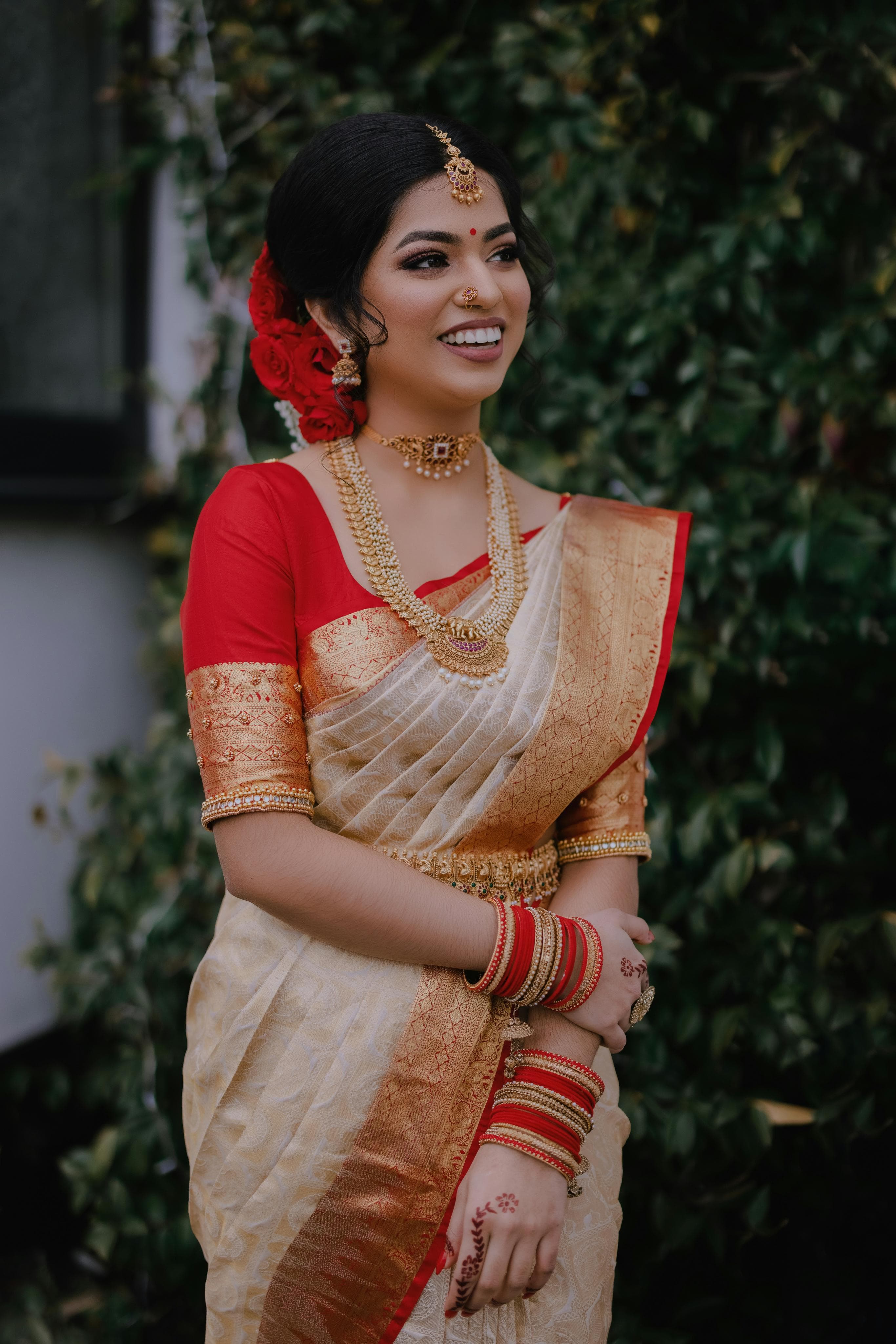 Luxury bridal saree portrait